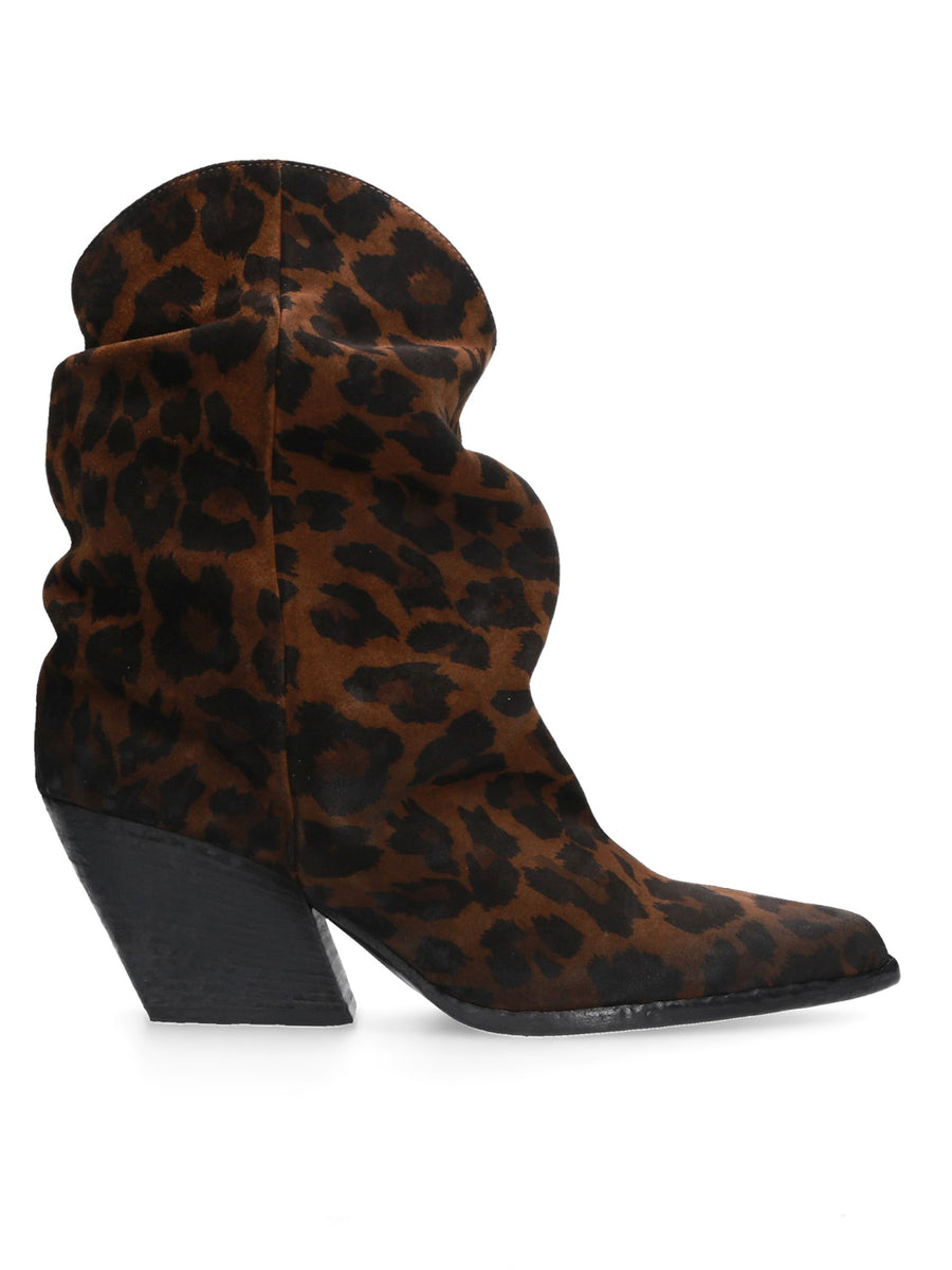 70mm Leopard Texan Ankle Boots E3902 Elena Iachi Shop Elena Iachi Shoes